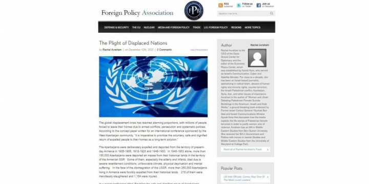 Return to Western Azerbaijan in US media spotlight