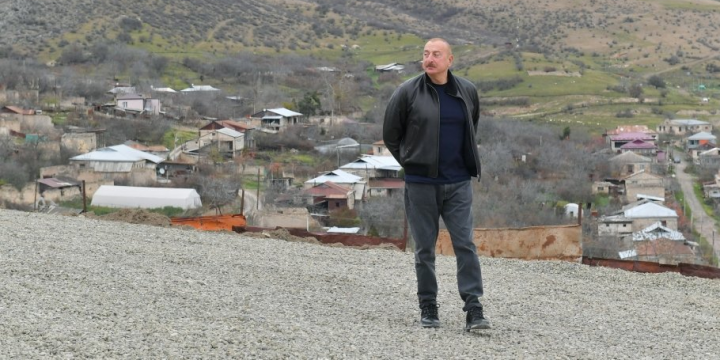 Prezident İlham Əliyev Xocalı rayonunun Pirlər kəndində olub
