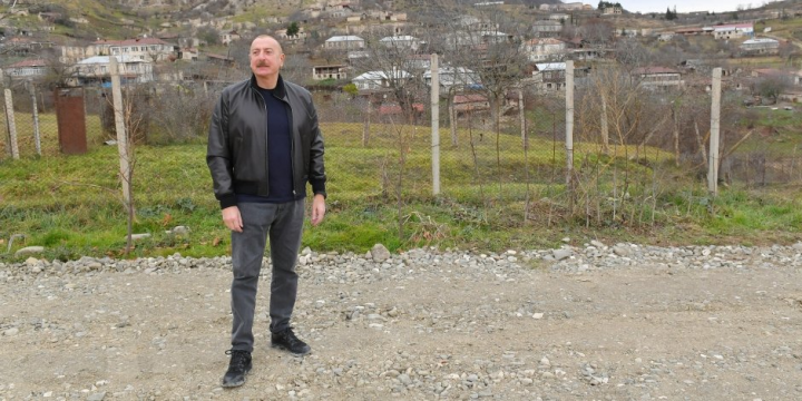 President Ilham Aliyev visited village of Pirjamal in Khojaly district