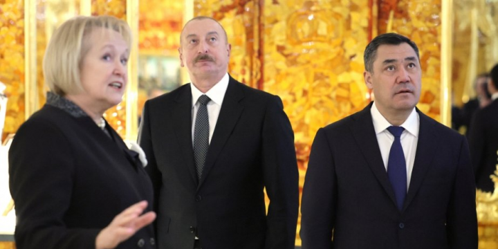 President Ilham Aliyev visits Catherine Palace in Saint Petersburg