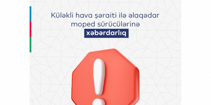 Paytaxt ərazisində müşahidə olunan güclü külək yollarda qəza riskini artırır