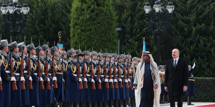 Birləşmiş Ərəb Əmirliklərinin Prezidenti Şeyx Məhəmməd bin Zayed Əl Nəhyanın rəsmi qarşılanma mərasimi olub