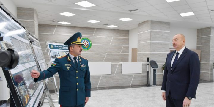 Prezident İlham Əliyev Bakıda Dövlət Sərhəd Xidmətinin yeni hərbi hospital kompleksinin açılışında iştirak edib