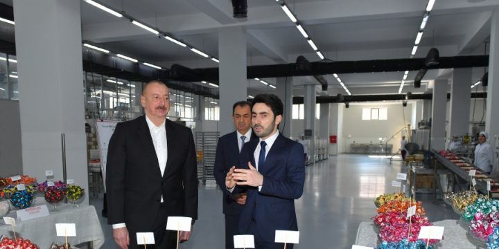 President Ilham Aliyev examined operations of confectionery manufacturing enterprise in Lankaran