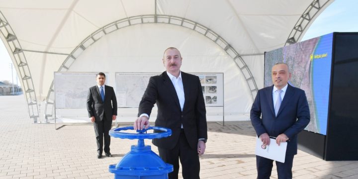 President Ilham Aliyev participated in ceremony for commissioning of drinking water supply systems in Neftchala