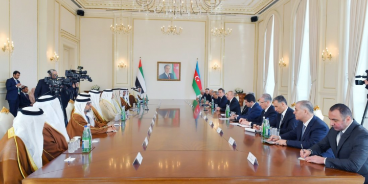 Presidents of Azerbaijan and United Arab Emirates held expanded meeting