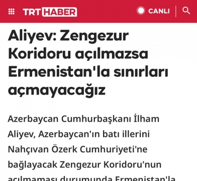 President Ilham Aliyev`s interview with local TV channels in spotlight of Turkish media