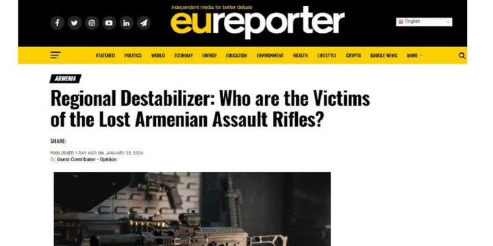 “EU Reporter”: İran Ermənistanın “itirdiyi” silahları HƏMAS-a ötürmüş ola bilər
