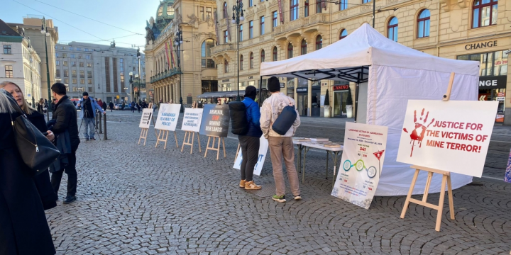 Azerbaijanis stage protest rally in Czech Republic against Armenia’s mine terrorism