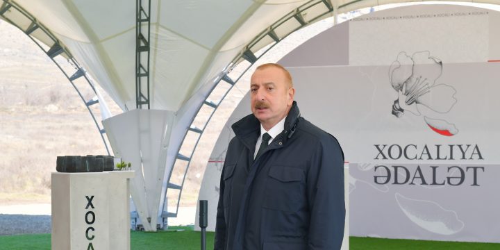 Prezident İlham Əliyev: Bu gün Xocalıda olmağımız tarixi ədalətin tam bərpası deməkdir