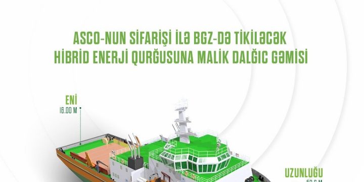 Xəzər dənizinin ilk hibrid enerji qurğulu dalğıc gəmisi tikiləcək