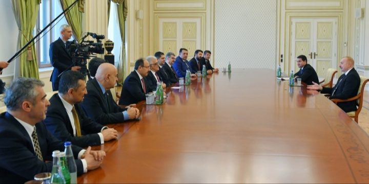 Prezident İlham Əliyev Türkiyə Böyük Millət Məclisinin üzvlərindən ibarət nümayəndə heyətini qəbul edib