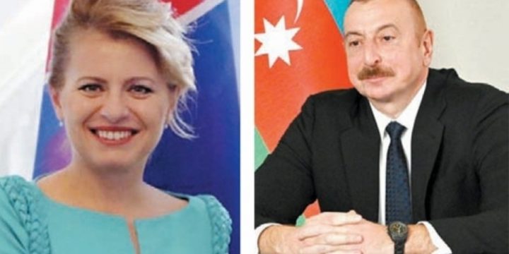 Slovak President Zuzana Čaputová congratulates Azerbaijani President Ilham Aliyev on his victory in election