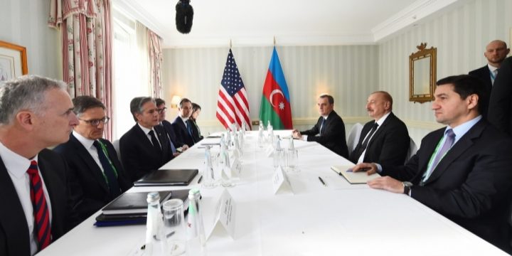 Münxendə Azərbaycan Prezidenti İlham Əliyev ilə ABŞ-ın Dövlət katibi Antoni Blinkenin görüşü olub 