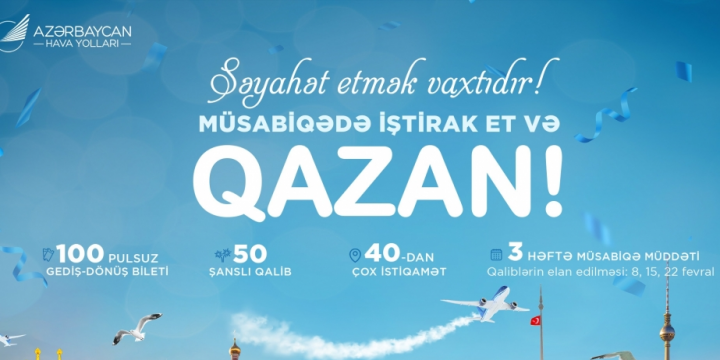 AZAL 100 ödənişsiz aviabilet təqdim edir
