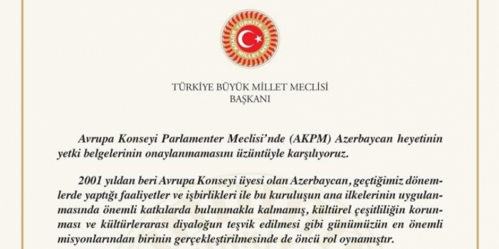 Türkiye’s GNAT comments on PACE’s refusal to ratify Azerbaijan’s credentials