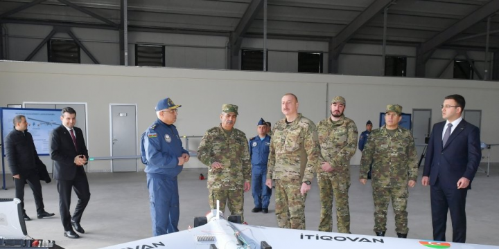President Ilham Aliyev and his son Heydar Aliyev visited Air Force military facilities