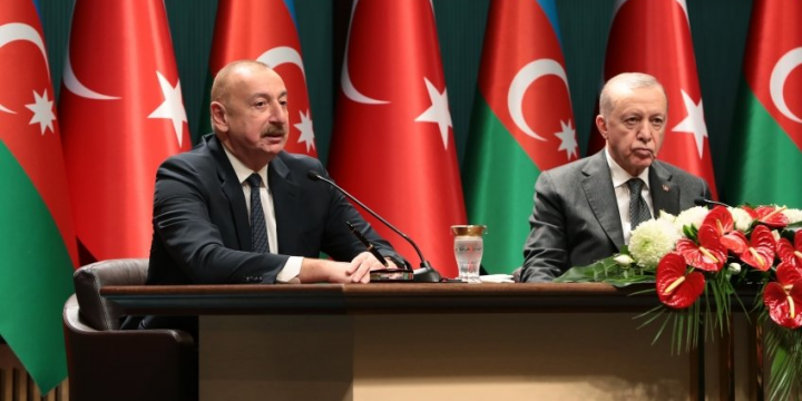 Azerbaijani and Turkish presidents made press statements