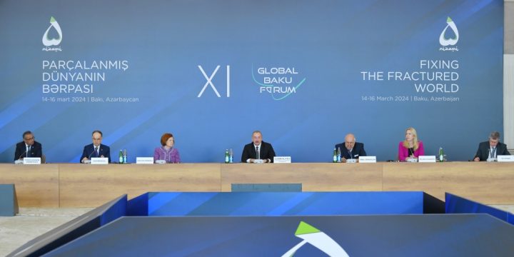 Prezident İlham Əliyev Bakıda keçirilən “Parçalanmış dünyanın bərpası” mövzusunda XI Qlobal Bakı Forumunda iştirak edib