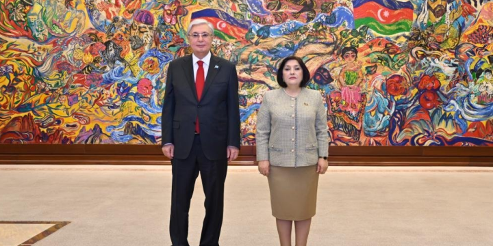 Kazakh President Kassym-Jomart Tokayev visits Azerbaijan`s Milli Majlis