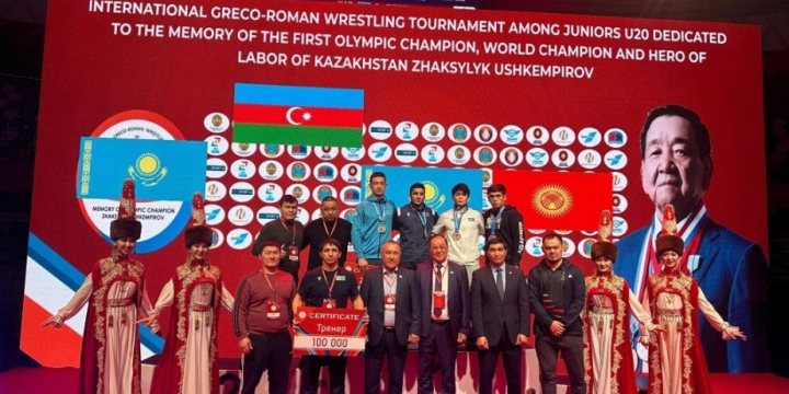 Azerbaijani wrestlers bring home ten medals from Kazakhstan
