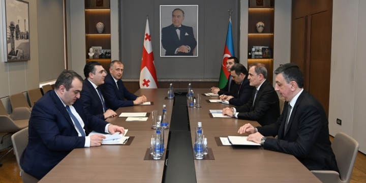 Ceyhun Bayramov gürcüstanlı həmkarı ilə ikitərəfli əlaqələri müzakirə edib