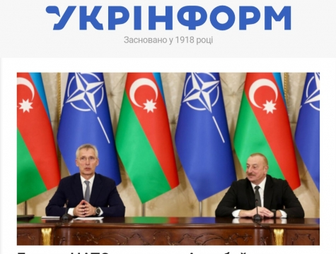 Ukrayna mediası: NATO-nun Baş katibi Azərbaycanın Ukraynaya göstərdiyi çox zəruri dəstəyi alqışlayıb