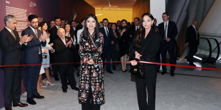 First Vice-President of Azerbaijan Mehriban Aliyeva and Assistant to the President of Uzbekistan Saida Mirziyoyeva attend the opening ceremony