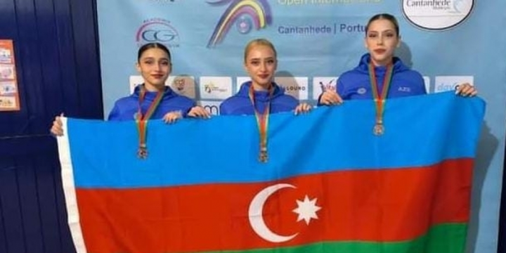 Azerbaijani aerobic gymnasts win silver medal at Cantanhede tournament