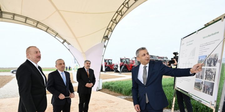 Hacıqabulda “Agro Dairy” MMC-yə məxsus torpaq sahəsinə suvarma suyunun çatdırılması üzrə qurğular kompleksi ilə tanışlıq