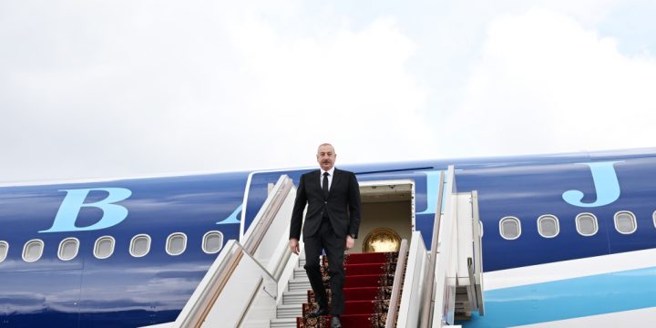 Prezident İlham Əliyev Rusiyaya işgüzar səfərə gedib