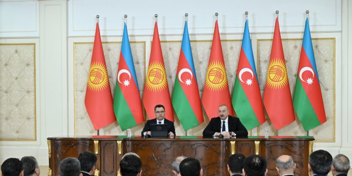 President Ilham Aliyev and President Sadyr Zhaparov made press statements