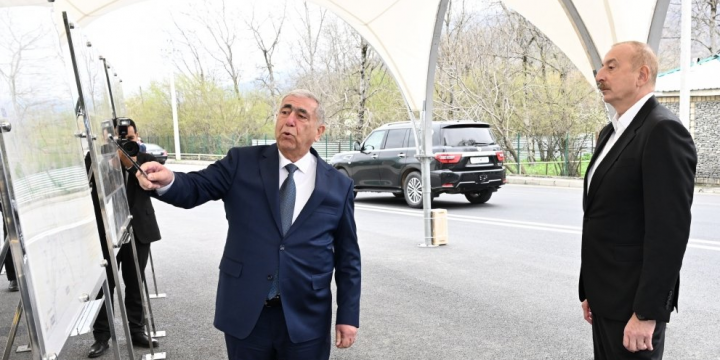 President Ilham Aliyev attended opening of Boyuk Pirali- Kichik Pirali-Khirkhatala-Jighatelli-Hamzali highway