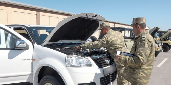 Combined Arms Army conducts technical inspection of auto vehicles