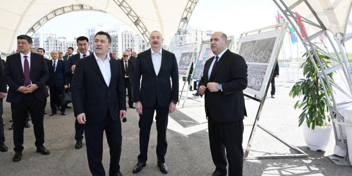 Presidents of Azerbaijan and Kyrgyzstan visited devastated areas of Fuzuli city and viewed master plan of the city