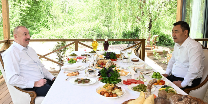 Presidents of Azerbaijan and Kyrgyzstan had joint dinner