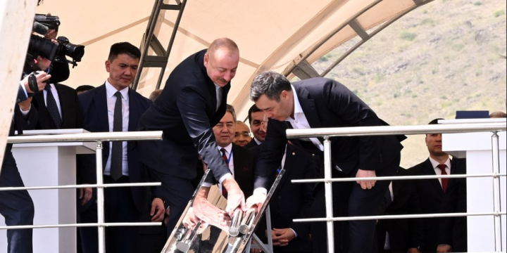 Presidents of Azerbaijan and Kyrgyzstan attended ground-breaking ceremony for secondary school of Khydyrly village in Aghdam