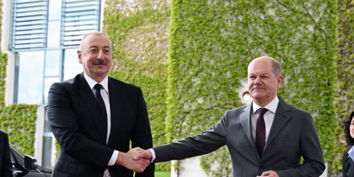President Ilham Aliyev’s one-on-one meeting with Chancellor of Germany Olaf Scholz commenced in Berlin