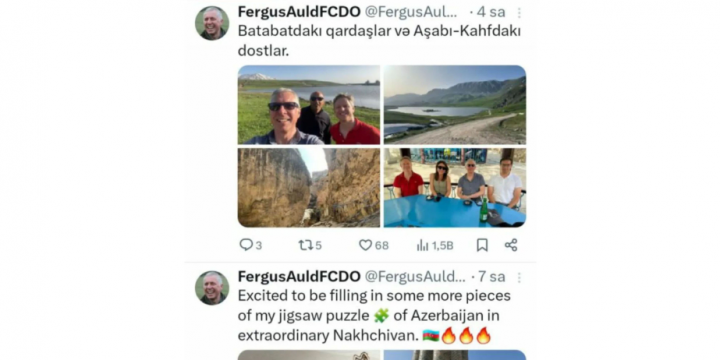 UK ambassador to Azerbaijan makes post on Nakhchivan