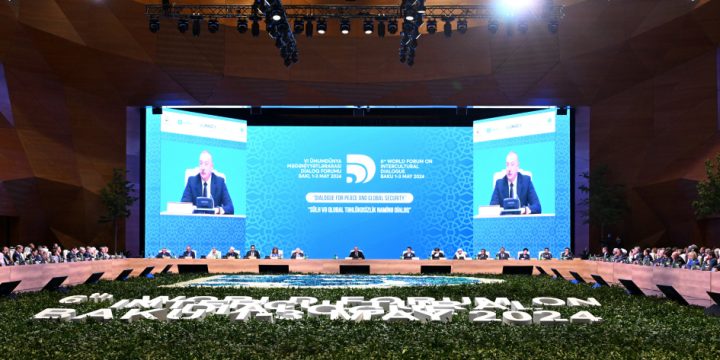 Prezident İlham Əliyev VI Ümumdünya Mədəniyyətlərarası Dialoq Forumunun açılış mərasimində iştirak edib