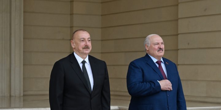 Belarus Prezidenti Aleksandr Lukaşenkonun rəsmi qarşılanma mərasimi olub