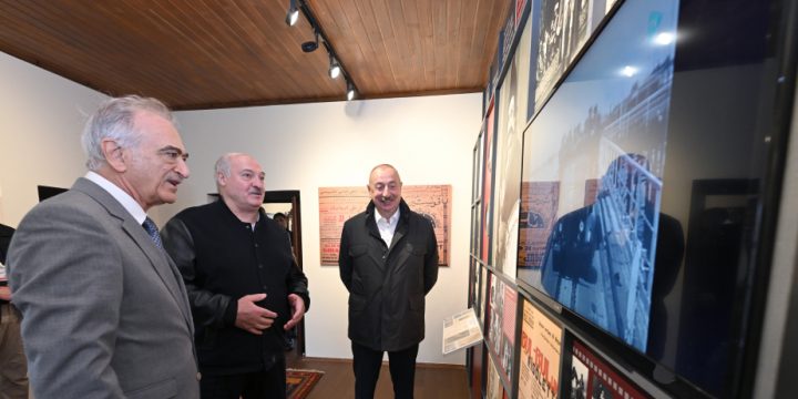 Azərbaycan və Belarus prezidentləri Şuşada Bülbülün ev-muzeyində olublar