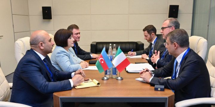 Speaker of Azerbaijan`s Milli Majlis meets with Vice President of Italian Chamber of Deputies