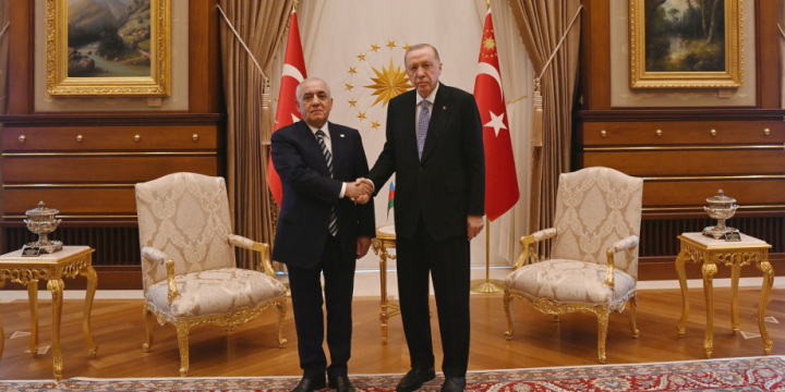 Azerbaijani PM Ali Asadov meets with Turkish President Recep Tayyip Erdogan
