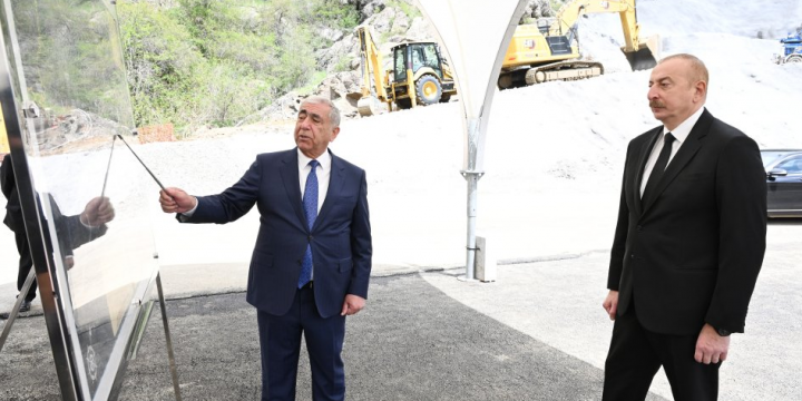 President Ilham Aliyev inspected progress of construction of Khankendi-Shusha-Lachin highway