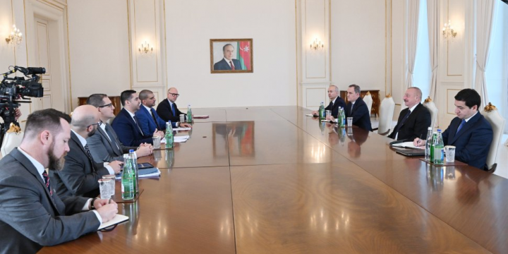 Prezident İlham Əliyev ATƏT-in fəaliyyətdə olan sədrinin başçılıq etdiyi nümayəndə heyətini qəbul edib