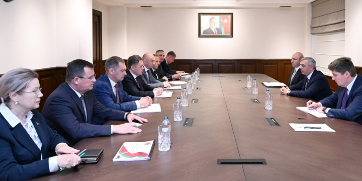 Head of Presidential Administration of Azerbaijan Samir Nuriyev meets with Belarusian Deputy PM Igor Petrishenko