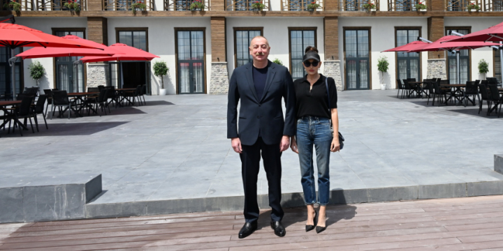 President Ilham Aliyev and First Lady Mehriban Aliyeva participated in opening of Aghali hotel in Zangilan district 
