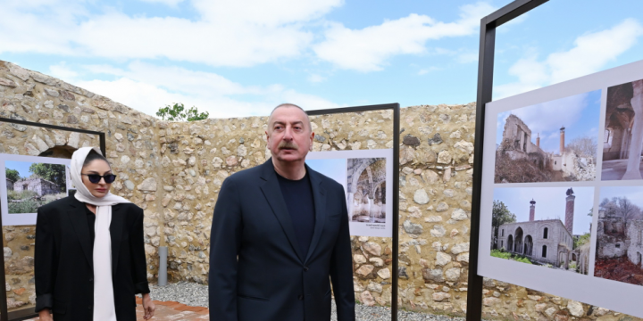 President Ilham Aliyev and First Lady Mehriban Aliyeva attended inauguration of Zangilan Mosque