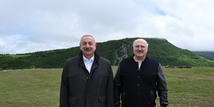 President Ilham Aliyev and President Aleksandr Lukashenko visited Jidir Duzu plain
